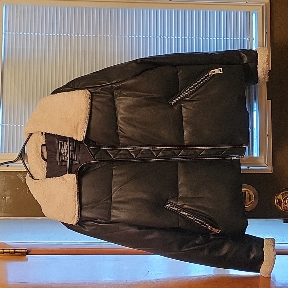 Women pleather coat